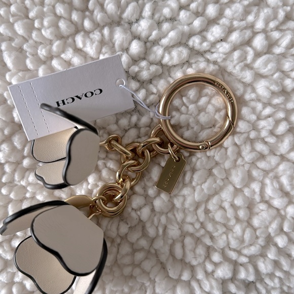 Coach Tea Rose Bag Purse Charm New NWT - Picture 5 of 6